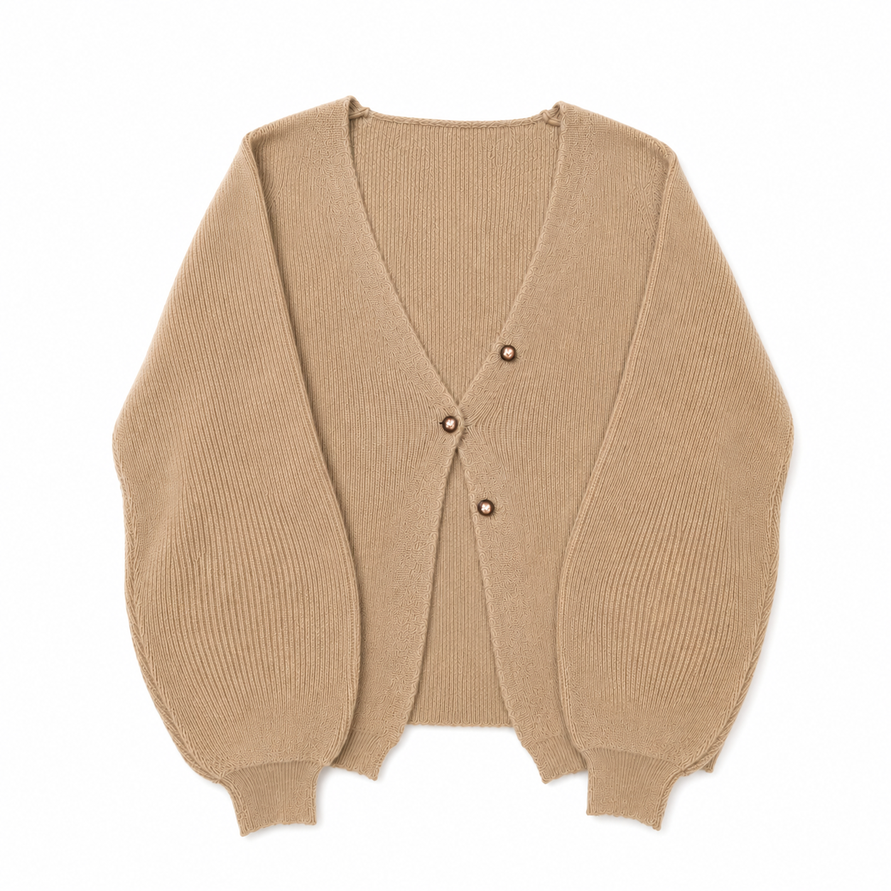 Cashmere Balloon Sleeve Cardigan