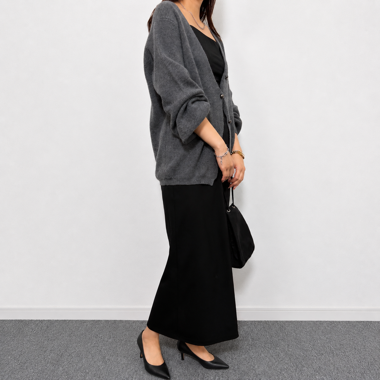 Cashmere Balloon Sleeve Cardigan