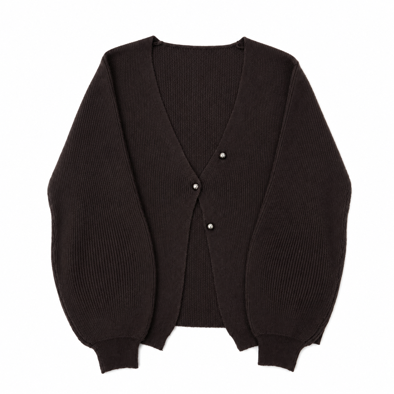Cashmere Balloon Sleeve Cardigan